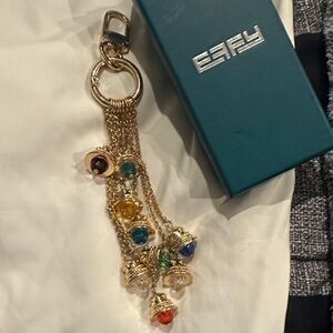 Effy Bells Gold Multi-Color Tassel Bag Charm